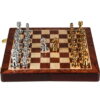Classic Zinc Alloy Chess Pieces wood grain board Chess Game Outdoor leisure entertainment golden High Quality Chess the qenueson