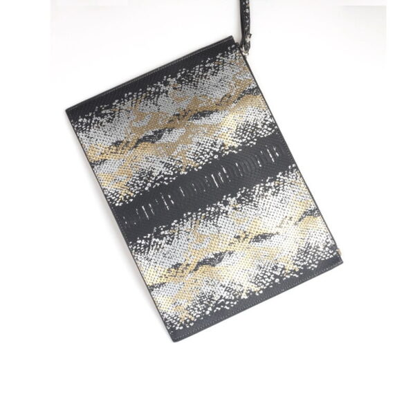 Online Sale: 2021 New Customized Letters Python Leather Clutch Handbag Women Laptop Bag For Macbook Pouch Bag With Wristlet