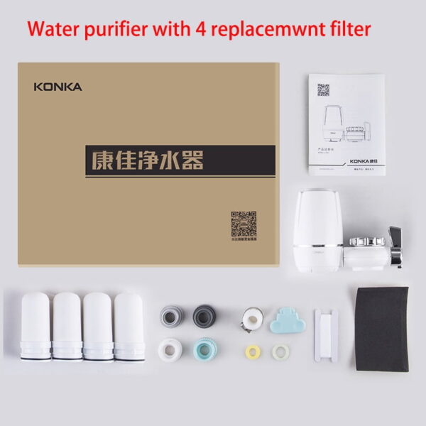 KONKA Mini Tap Water Purifier Kitchen Faucet Washable Ceramic Percolator Water Filter Filtro Rust Bacteria Removal Replacement