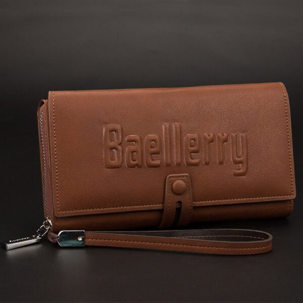 Online Sale: Baellerry Wallet Male Clutch Wallets Large Phone Bag Unique Design Men Purse Turnover Handbag Multifunction Card Holder Wallet