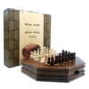 Boutique Chess Set Handwork Solid Wood Coffee Table Walnut Drawer Style Storage Pieces Professional Chess Child Gift Board Games