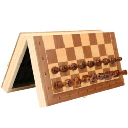 Hot Portable Wooden Folding Chess Set 29/34/39cm Solid Wood Chessboard Magnetic Chessman Children Gift Entertainment Board Games