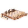 Hot Top Grade Refined Folding Wooden Chess & Checkers Set Solid Wood Sapele Chessboard Children‘s Entertainment Gifts Board Game