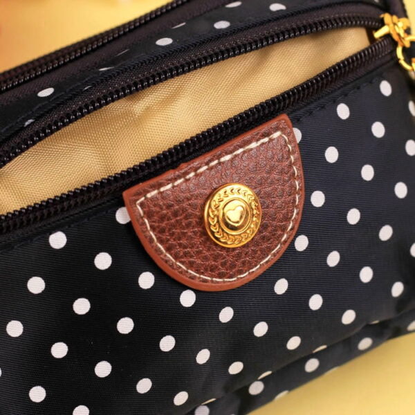 Online Sale: Fashion Women Wallets Small Handbags Canvas Dot Lady Zipper Moneybags Clutch Coin Purse Pocket Wallet Cards Holder Wristlet Bags
