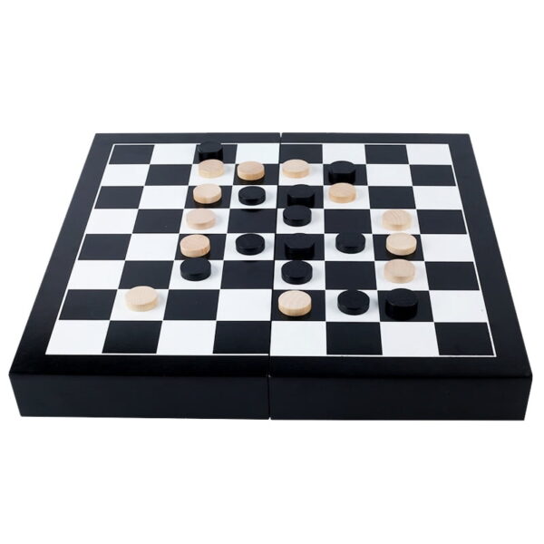 Online Sale: 2021 Hot Hight Quality Solid Wooden Folding Large Chess&Checkers Set Black Chessboard Entertainment Board Game Children Gift