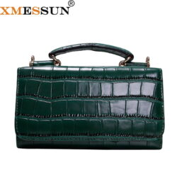 Online Sale: Women Cowhide Leather Clutch Bags Green Crocodile Pattern Handbags Women Shoulder Crossbody Bag Bolsas Wristlet Party Wallets