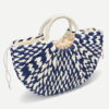 2021 New Women round bucket semicircle straw bag handmade net color woven basket rattan handbag
