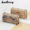 Baellerry Women's Wallet New Lady Phone Bag Zipper Handbag Purse Long Wristlet Wallets Clutch Messenger Wood Shoulder Straps Bag
