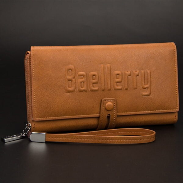 Online Sale: Baellerry Wallet Male Clutch Wallets Large Phone Bag Unique Design Men Purse Turnover Handbag Multifunction Card Holder Wallet
