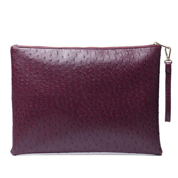 Online Sale: Fashion Large Gray Python Laptop Bag Zipper Clutch Pouch Bag Crocodile Ostrich Envelope Wristlet Purse Bag