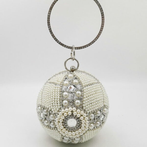 Online Sale: Elegant Tassels Women Round Bag Ball Purses Crysal Evening Clutch Bags Wedding Party Diamond Wristlets Handbags