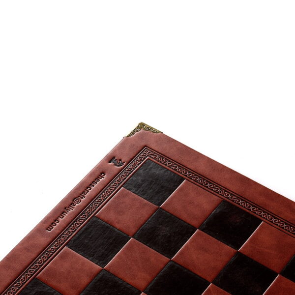 Chess Board Unique Design Of Embossed Pattern Leather Chess Board Board General Universal Chess Board Portable Checkerboard