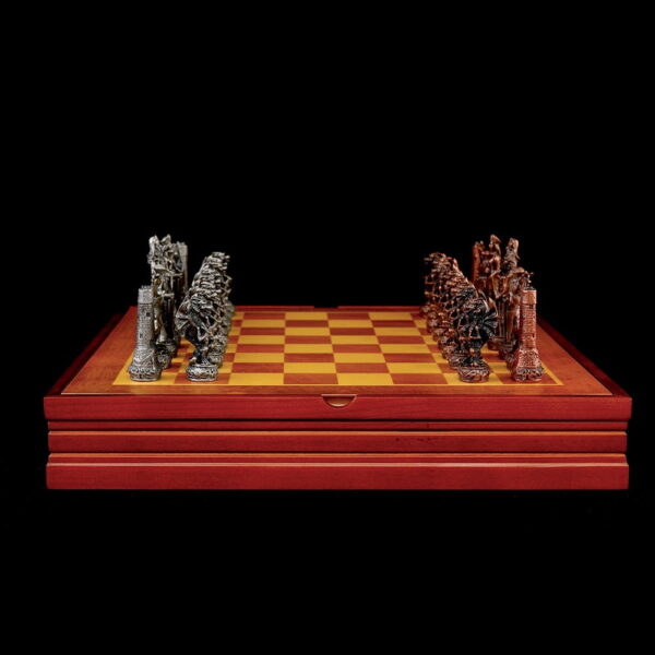 Chess Set Chess Free Shipping High Quality Zinc Alloy Metal Dragon Character Chess Setse Chess Set Luxury Themed Chess