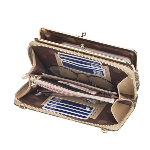 Online Sale: Baellerry Women's Wallet New Lady Phone Bag Zipper Handbag Purse Long Wristlet Wallets Clutch Messenger Wood Shoulder Straps Bag