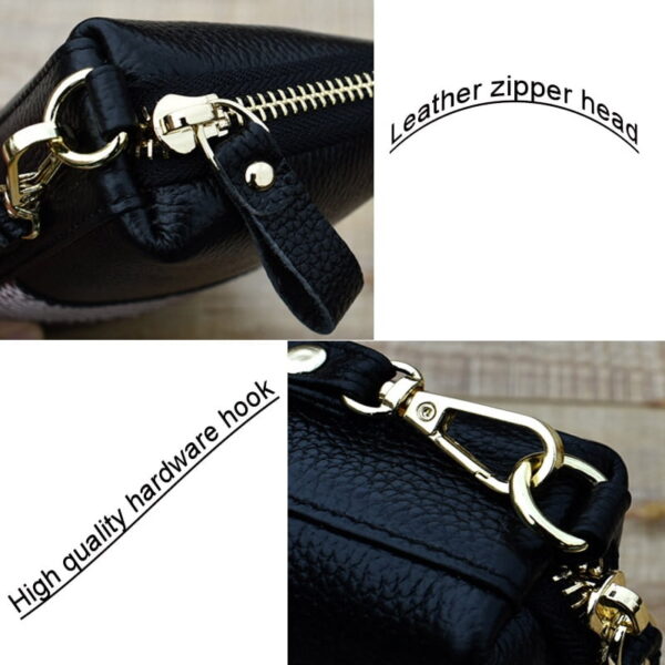 CICICUFF Ladies Genuine Leather Clutch Purses Panelled Long Women Wallet Zipper Wrist Bag Female Coin Purse Mobile Phone Bag