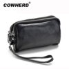 Online Sale: 2021 Genuine Leather Women Coin Purse Double Zipper Mobile Bag New Arrival Lady Clutch Wristlet Small Bags