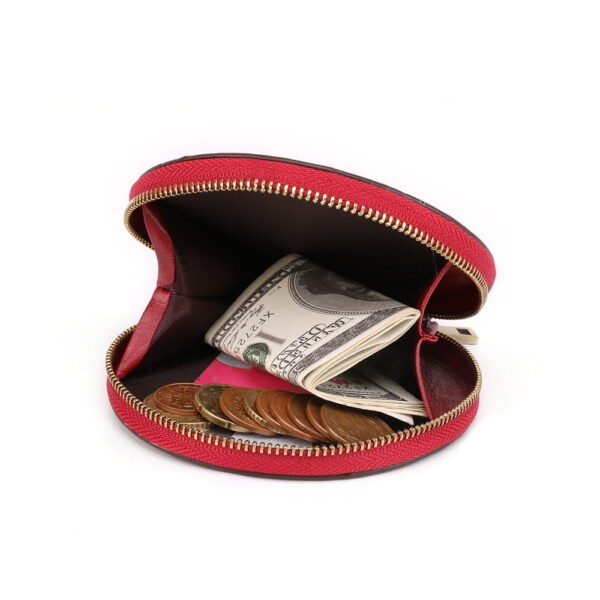 Online Sale: Lady Wristlet Handbags Fashion Women's Coin Purse Genuine Leather Zipper Coin Wallet Circular Key Holder Small Money Bag