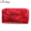 NEW Women Wallets Lady Wristlet Handbags REAL Leather Money Bag Zipper Coin Purse Cards ID Holder Clutch Woman Notecase